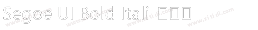 Segoe UI Bold Itali字体转换